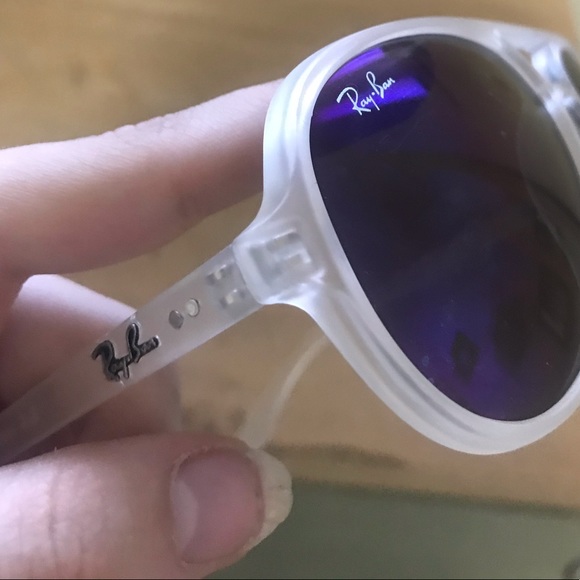 White Ray•Ban’s. EUC. - Picture 2 of 3
